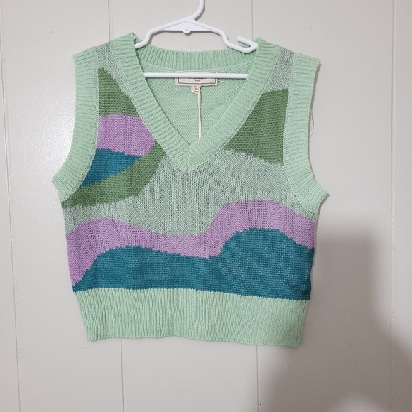 No Comment Women's  Juniors Shorts Vest Green /Purple Size S NWT - Picture 1 of 10